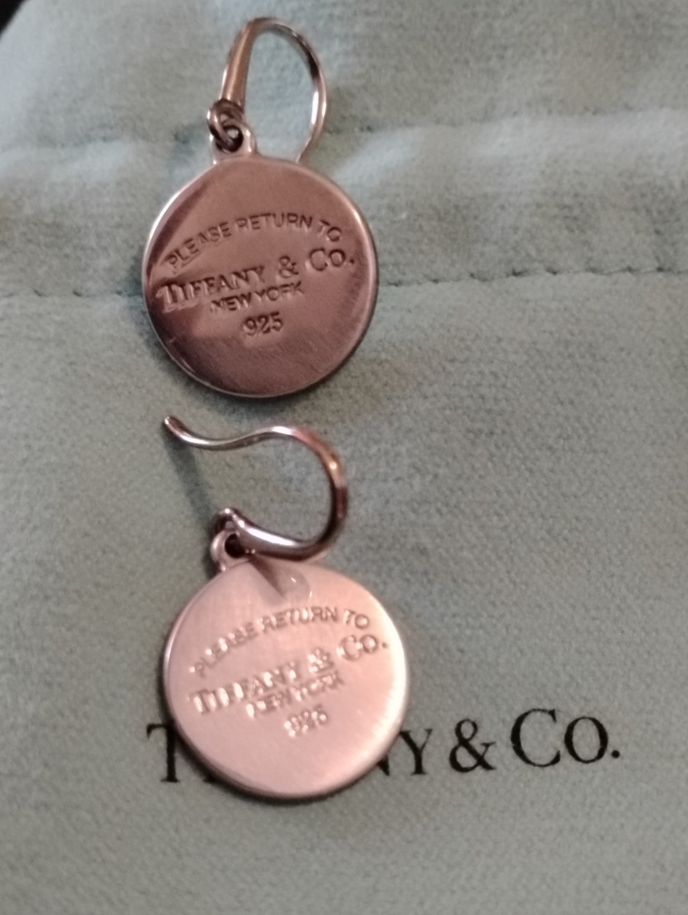 VintageTiffany&Co. 925 Silver Drop Earrings Authentic! Price Firm